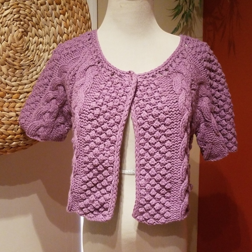 URBAN OUTFITTERS/ Anthropologie purple cardigan